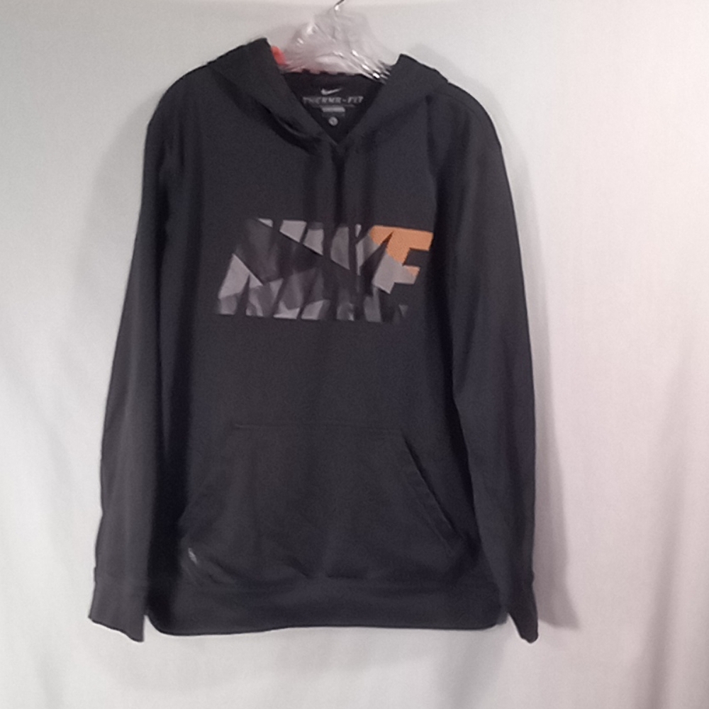 Nike Therma Fit Charcoal Gray Hoodie Sweatshirt Size L